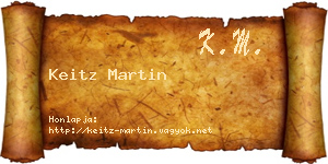 Keitz Martin névjegykártya